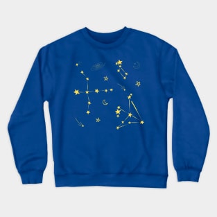 The Summer Triangle Cygnus Lyra and Aquila Constellations Crewneck Sweatshirt